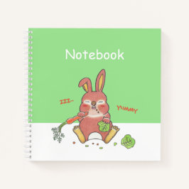 Niedlich Sleepy Bunny Square Custom Notebook Notizblock