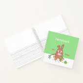 Niedlich Sleepy Bunny Square Custom Notebook Notizblock (Innenseite)
