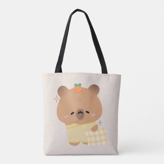 Niedlich Sleepy Capybara Tasche (Rückseite)