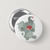 Niedlich Sleepy Cartoon Elephant Button Abzeichen (Vorne & Hinten)