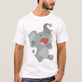 Niedlich Sleepy Cartoon Elephant Children T - Shir T-Shirt