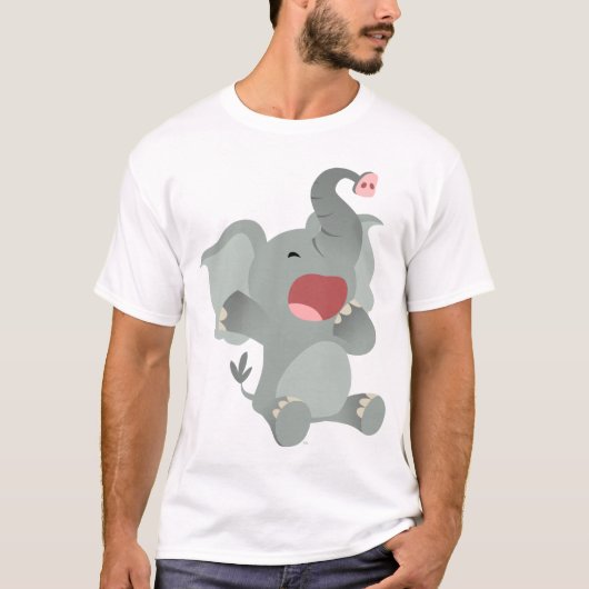 Niedlich Sleepy Cartoon Elephant Children T - Shir T-Shirt (Vorderseite)