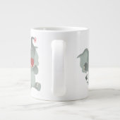 Niedlich Sleepy Cartoon Elephant Jumbo Tasse (Rückseite)