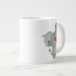 Niedlich Sleepy Cartoon Elephant Jumbo Tasse