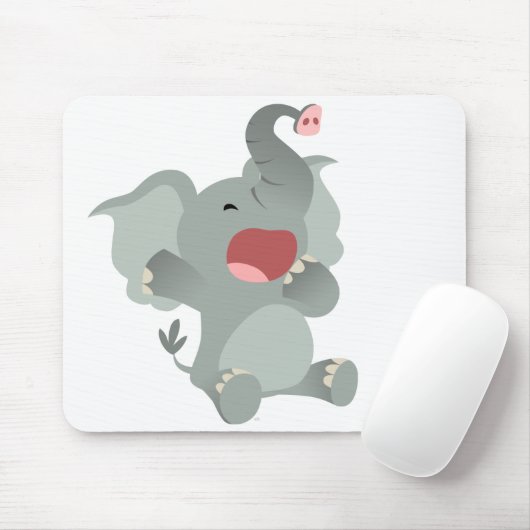 Niedlich Sleepy Cartoon Elephant Mousepad (Mit Mouse)