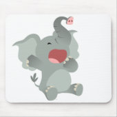 Niedlich Sleepy Cartoon Elephant Mousepad (Vorne)