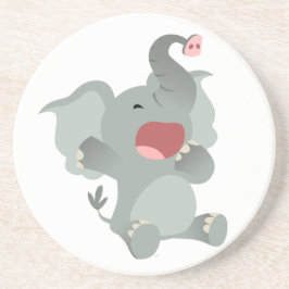 Niedlich Sleepy Cartoon Elephant Untersetzer