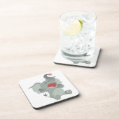 Niedlich Sleepy Cartoon Elephant Untersetzer Set (Rechte Seite)