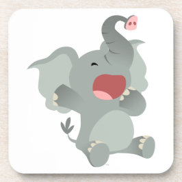 Niedlich Sleepy Cartoon Elephant Untersetzer Set
