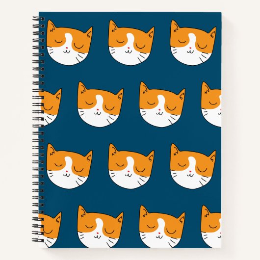 Niedlich Sleepy Cat Notebook Notizblock (Vorderseite)