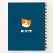 Niedlich Sleepy Cat Notebook Notizblock (Rückseite)
