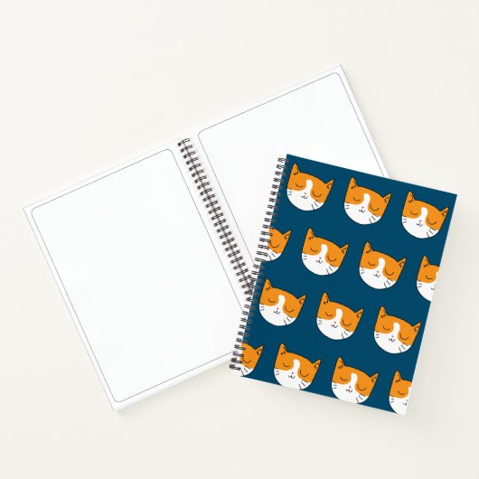 Niedlich Sleepy Cat Notebook Notizblock (Innenseite)