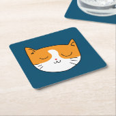 Niedlich Sleepy Cat Untersetzer (angewinkelt)