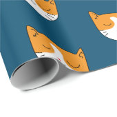 Niedlich Sleepy Cat Wrapper Geschenkpapier (Rolleneckpunkt)