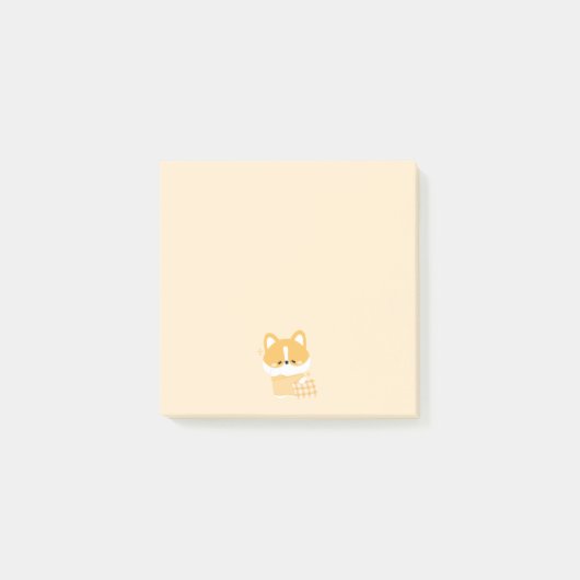 Niedlich Sleepy Corgi Post-it Klebezettel (Vorderseite)