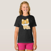 Niedlich Sleepy Corgi T-Shirt (Vorne ganz)