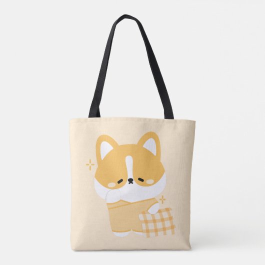 Niedlich Sleepy Corgi Tasche (Rückseite)