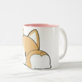 Niedlich Sleepy Corgi Tasse - 2 Tone (VorderseiteRechts)