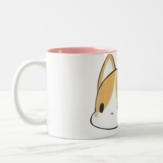Niedlich Sleepy Corgi Tasse - 2 Tone (Links)