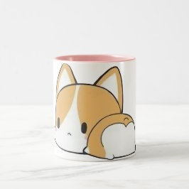 Niedlich Sleepy Corgi Tasse - 2 Tone