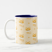 Niedlich Sleepy Corgi Zweifarbige Tasse (Links)