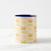 Niedlich Sleepy Corgi Zweifarbige Tasse (Mittel)