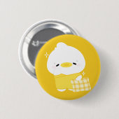 Niedlich Sleepy Duck Button (Vorne & Hinten)