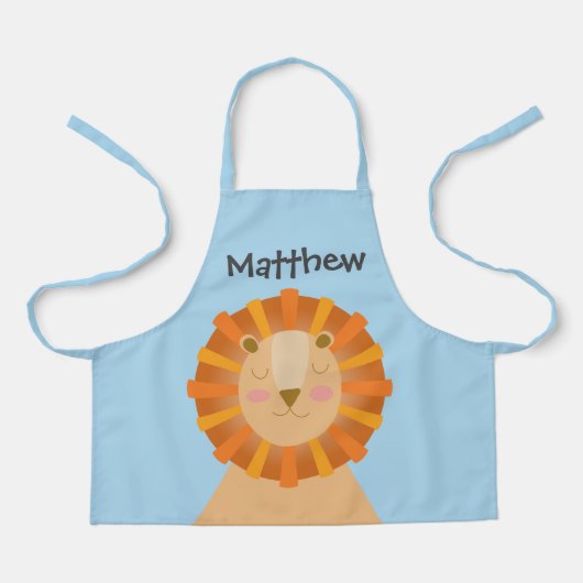 Niedlich Sleepy Lion Kids Personalisiertes Design Schürze (Vorderseite)