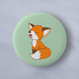 Niedlich Sleepy Little Fox Button