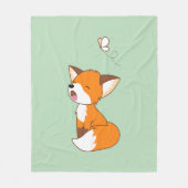 Niedlich Sleepy Little Fox Fleecedecke (Vorderseite)