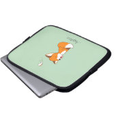 Niedlich Sleepy Little Fox Laptopschutzhülle (Vorne Knopf)