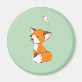 Niedlich Sleepy Little Fox Magnet (Vorne)