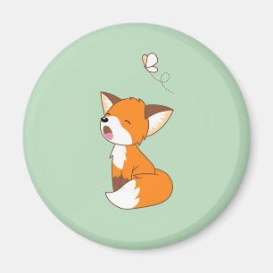 Niedlich Sleepy Little Fox Magnet
