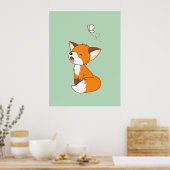 Niedlich Sleepy Little Fox Poster (Küche)