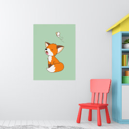 Niedlich Sleepy Little Fox Poster
