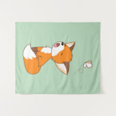 Niedlich Sleepy Little Fox Wandteppich (Vorderseite (Horizontal))