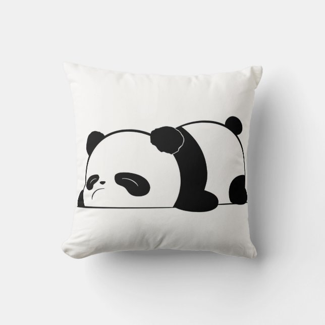 Niedlich Sleepy Panda Design Kissen (Vorderseite)