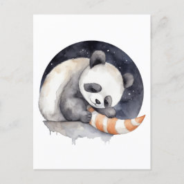 Niedlich Sleepy Panda Postkarte