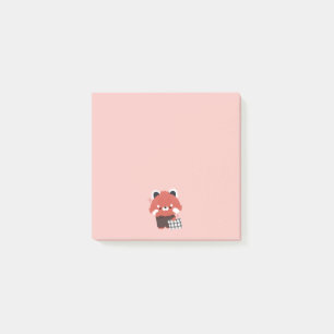 Niedlich Sleepy Red Panda Post-it Klebezettel