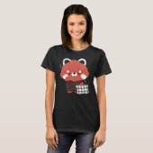 Niedlich Sleepy Red Panda T-Shirt (Vorne ganz)