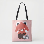 Niedlich Sleepy Red Panda Tasche (Vorderseite)