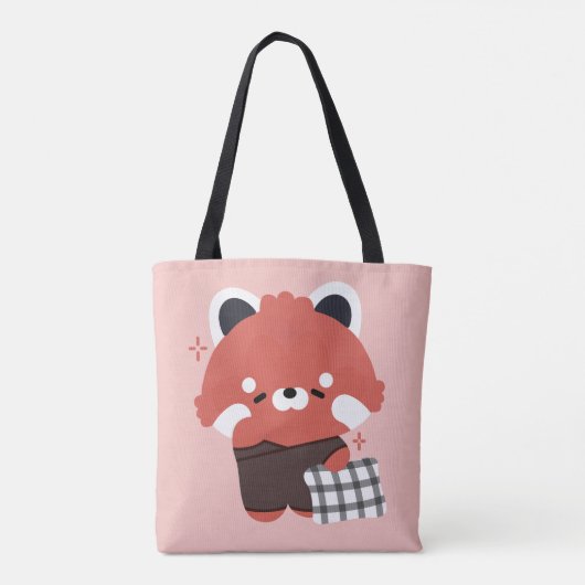 Niedlich Sleepy Red Panda Tasche (Rückseite)