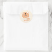 Niedlich Sleepy Tiger Runder Aufkleber (Tasche)