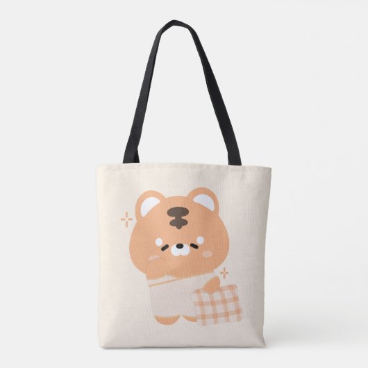 Niedlich Sleepy Tiger Tasche (Rückseite)
