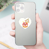 Niedlich Sloth Birthday Cake Vinyl Sticker (Telefon)