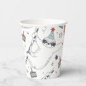 Niedlich Sloth Birthday Pappbecher (Rückseite)