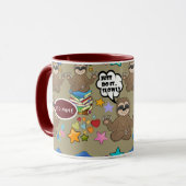 Niedlich Sloth Brown Muster lustig nur tun, es Zit Tasse (Vorderseite Links)