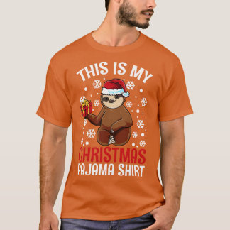 Niedlich Sloth Dies ist mein Weihnachts-Pajama-Ges T-Shirt