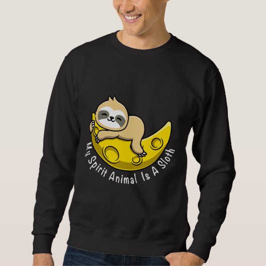 Niedlich Sloth Dreaming Sweatshirt (Vorderseite)