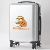 Niedlich Sloth Eating Ramen � Funny Noodle Lover D Aufkleber (Koffer)